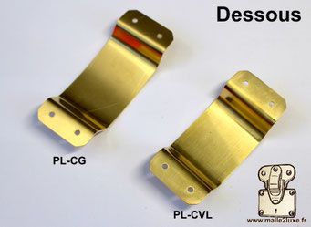 Hand-polished PL-CVL solid brass bracket for custom leather handles.