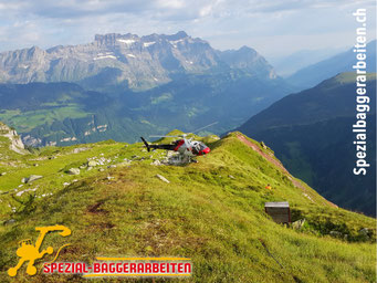 Spezial-Baggerarbeiten Adrian Krieg GmbH, Eschenbach Telefon 079 586 32 47  Leitungsbau Leitung freilegen Antennen Gas Kanalisation Wasser Quellwasserfassung Sanierung Steuerleitung Schneekanonen Zuleitung