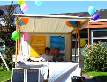 Hier sieht man unseren Stand aus Fernansicht.