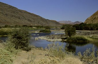 Grenzland zu Südafrika am Oranje River