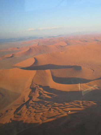 Flug über die Namib Wüste