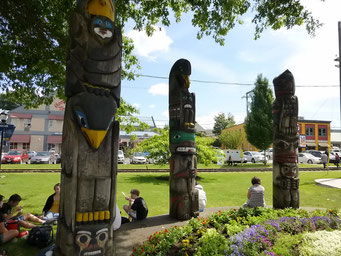 Totempfähle in Duncan, Vancouver Island