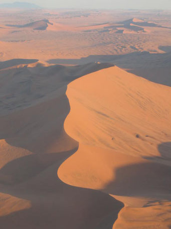 Flug über die Namib Wüste