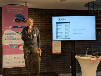 Klaus Philipp (Gemeinwohl-Ökonomie (GWÖ)) auf dem Tag der Nachhaltigkeit 2025. | Foto: IZGS