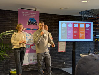 Janis Nold (h_da) auf dem Tag der Nachhaltigkeit 2025. | Foto: IZGS