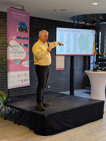 Axel Rothstein (Mission Leben gGmbH) auf dem Tag der Nachhaltigkeit 2025. | Foto: IZGS