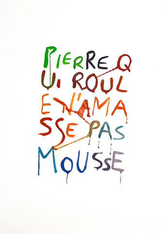 "Pierre qui roule..." -21cm x 29,7cm - FESTOR Astrid © 2021