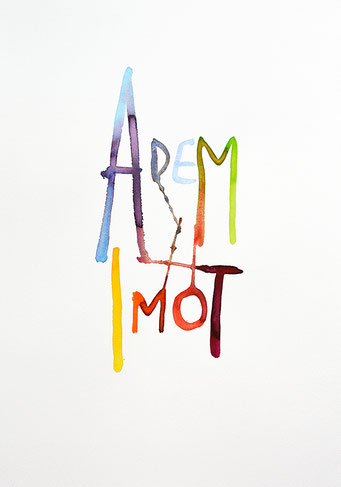 "A demi-mot" - 59,4 cm x 42 cm - FESTOR Astrid © 2021