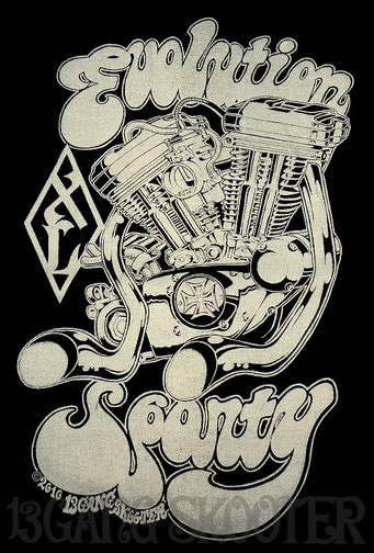 Sportster Engine Tee(Black)/スポーツスターエンジンＴシャツ黒