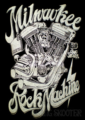 Blockhead Motor T-shirt・エボリューションエンジンＴシャツ
