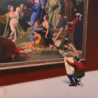 Absorbed, 2019, Öl / Leinwand, 60 x 60cm, CHF 4'400