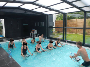 cours aquabiking piscine privé rennes