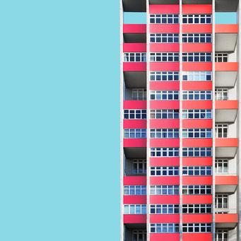 half and half - berlin colorful facades modern architecture photography 