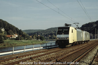 9.10.2005 in Königstein mit ITL 185 548 im Schlepp