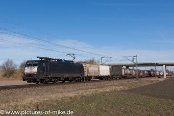MRCE 189 093 am 5.3.2018 bei Graben-Neudorf (für SBB-Cargo)