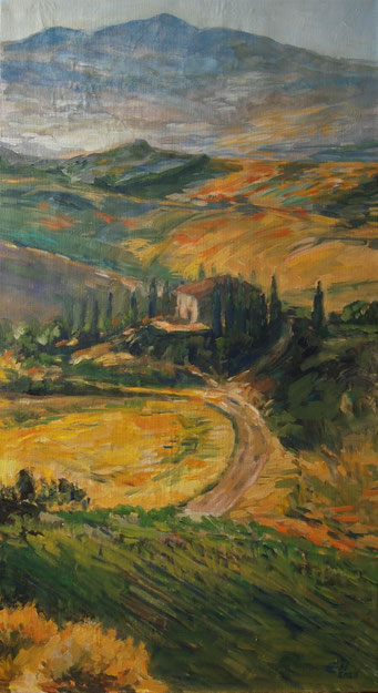 Tuscan Landscape  Öl/Lwd.50x90cm