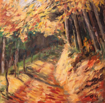 Autumn Glow, Öl_Lwd.50x50cm