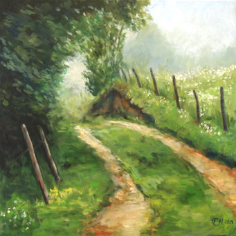 Summer Landscape  Öl_Lwd.80x80cm
