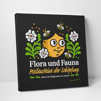 Leinwanddruck "Flora und Fauna"
