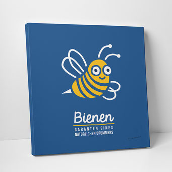 Leinwanddruck "Bienen – Garanten eines natürlichen Brummens"