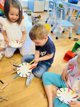 Fun and educational games in English playgroup
