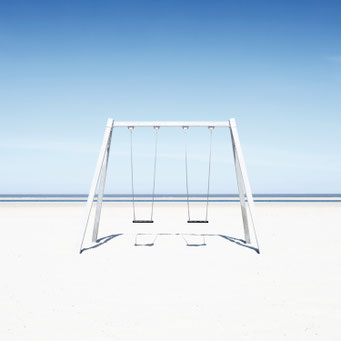 Manuela Deigert Fotokunst Start, Kunstfotografie Schaukel am Meer auf der ostfriesischen Insel Langeoog