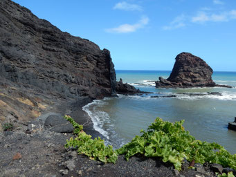 Érosion marine sur coulée basaltique (Îles Canaries)