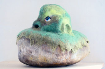 Les Forces, sculpture en feutre de laine, 2025