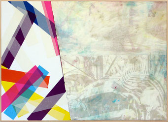 Aspirations d'eau Part IV - collage - peinture - 2019