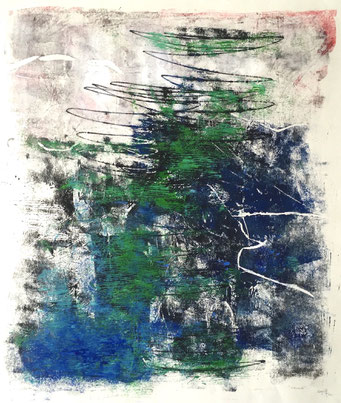 Vernal III-Monotype, 47x42 cm