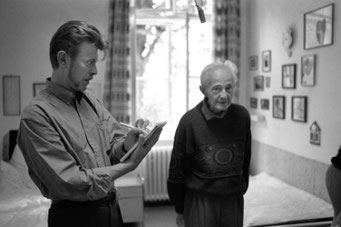 CHRISTINE DE GRANCY, David Bowie and Oswald Tschirtner at Gugging in 1994