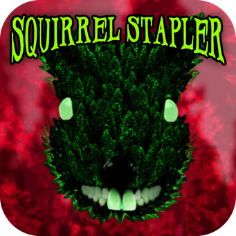 Squirrel Stapler Logo Button