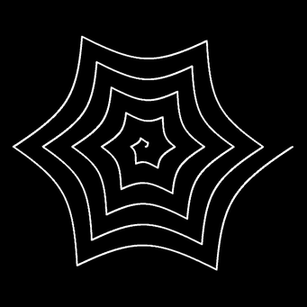 Transformation Archimed. Spirale, m=6,q=1,p=1