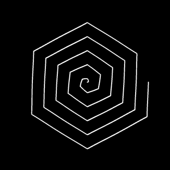 Transformation Archimed. Spirale, m=6,q=225,p=100