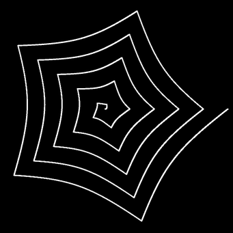 Transformation Archimed. Spirale, m=5,q=1,p=1