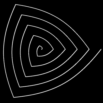 Transformation Archimed. Spirale, m=3,q=1,p=1