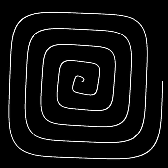 Transformation Archimed. Spirale, m=4,q=5,p=5
