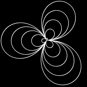 Transformation Archimed. Spirale, m=3,q=1,p=-1