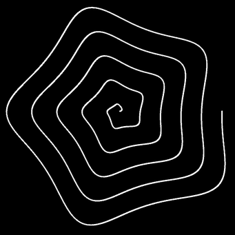 Transformation Archimed. Spirale, m=5,q=5,p=5