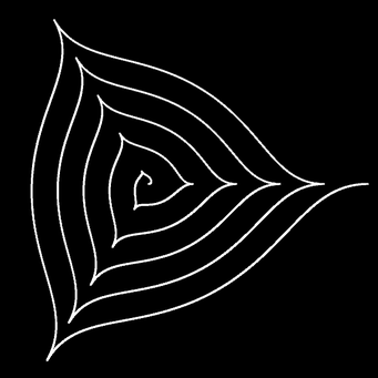 Transformation Archimed. Spirale, m=3,q=1,p=0.5