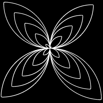 Transformation Archimed. Spirale, m=4,q=100,p=-100