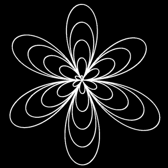 Transformation Archimed. Spirale, m=6,q=1,p=-1