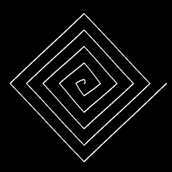 Transformation Archimed. Spirale, m=4,q=1,p=1