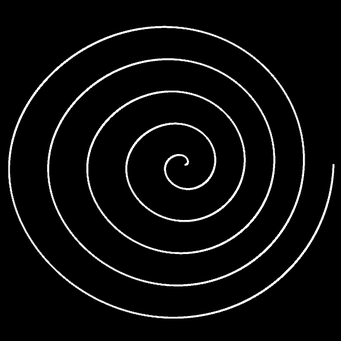 Transformation Archimed. Spirale, m=1,q=10,p=10
