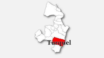 Turquel– Localização da freguesia no concelho de Alcobaça