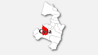 Cela   – Localização da freguesia no concelho de Alcobaça