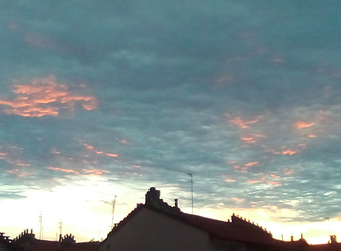 sunset (October 1st, 2018, as seen from the balcony of my house)