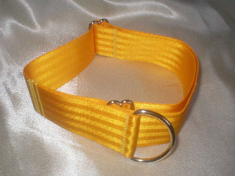 Zugstopp, HAlsband, 4cm, Gurtband sonnengelb
