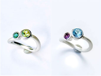 Silke-Erdtmann-Schmuck_Ringe_Silber_Topas_Peridot_Rhodolith