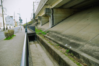 あおなみ線と並行して南流していく